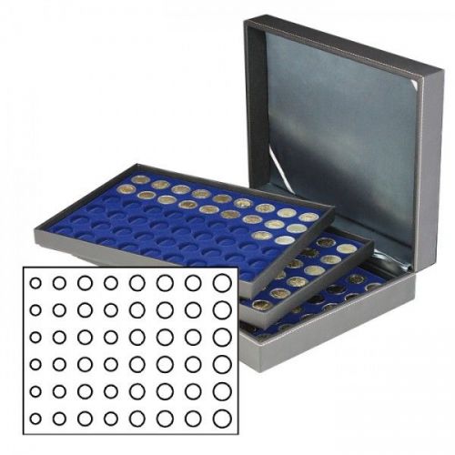 Lindner Münzkassette NERA XL mit 3 dunkelblauen Münzeinlagen 2365-2506ME Neu