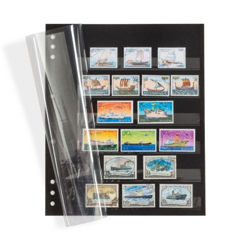 Leuchtturm Einsteckblätter OMEGA mit 6 Klarsichtstreifen (5er Pack) 346722 Neu