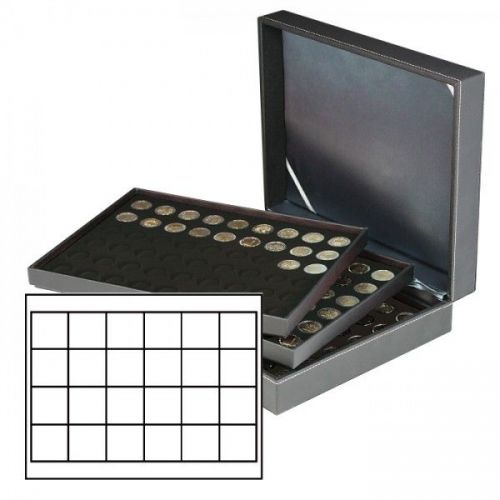 Lindner Münzkassette NERA XL mit 3 schwarzen Münzeinlagen 2365-2124CE Neu