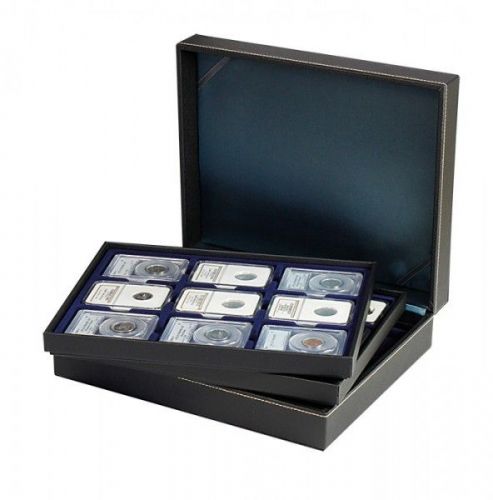 Lindner Münzkassette NERA XL mit 3 dunkelblauen Münzeinlagen 2365-2219ME Neu