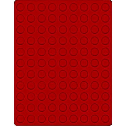 Lindner Velourseinlage Hellrot für Münzen mit Ø20 mm 2550E Neu