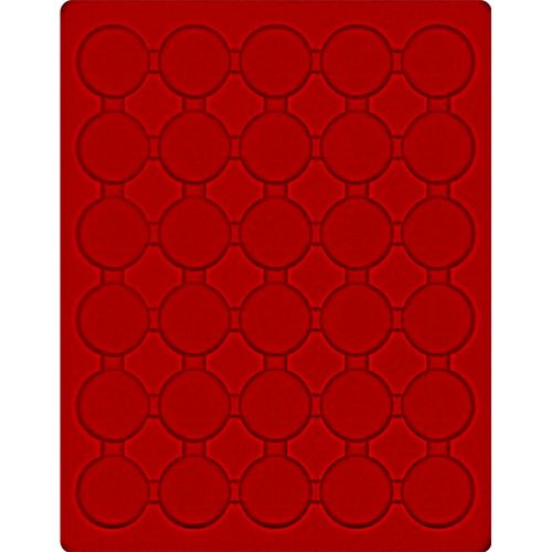 Lindner Velourseinlage Hellrot für Münzkapseln mit Außen-Ø37,5 mm 2537E Neu