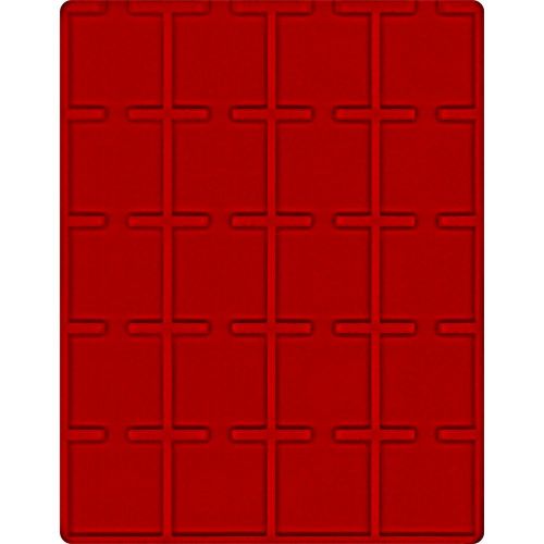Lindner Velourseinlage Hellrot für Münzrähmchen 50x50 mm 2122E Neu