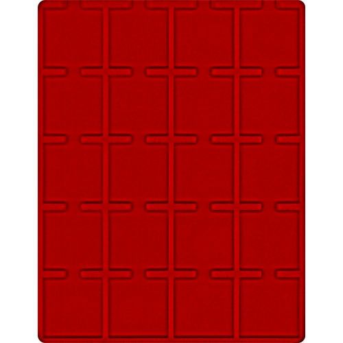 Lindner Velourseinlage Hellrot für Münzbox-Inletts 51x51 mm 2221E Neu