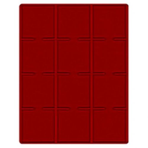 Lindner Velourseinlage Dunkelrot für Münzbox-Inletts 68x68 mm 2613E Neu