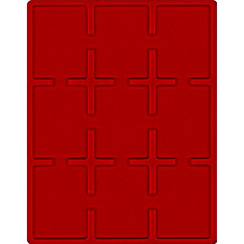 Lindner Velourseinlage Hellrot für 9 Slabs 63x85 mm 2219E Neu