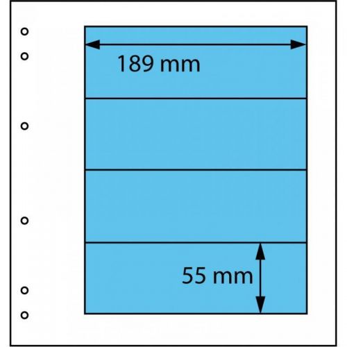 Schaubek Blankoblätter gelblich-weiß 4 Taschen, 5 Blatt SBL11-5 Neu