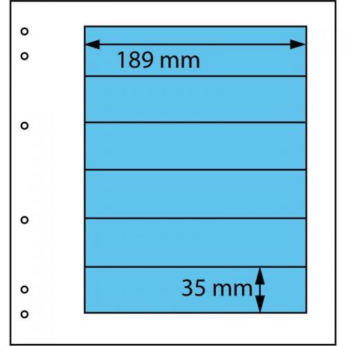 Schaubek Blankoblätter schwarz 6 Taschen, 5 Blatt SBL15S-5 Neu