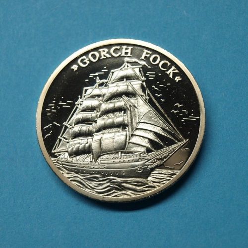 Medaille "Gorch Fock" CuNi versilbert PP