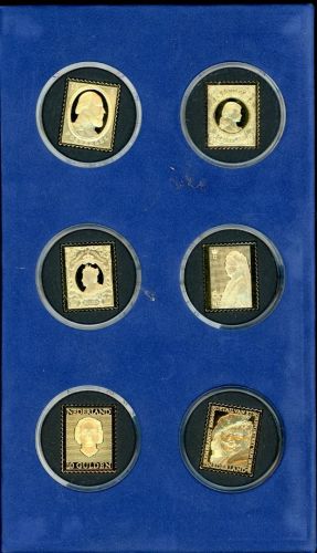 Niederlande Edelmetallset der wertvollsten niederl. Briefmarken PP