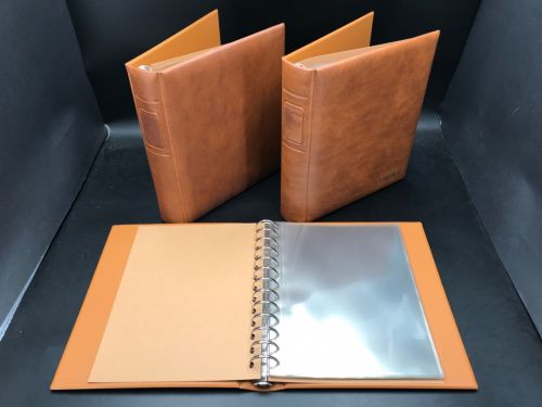Lindner ETB-Album Classic Ringbinder Braun 3 St. mit je 20 Hüllen neuwertig