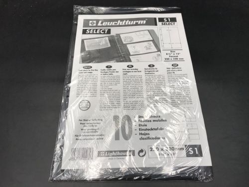 Leuchtturm Select Hüllen Schwarz S1 - für Ersttagsbriefe uvm. neuwertig