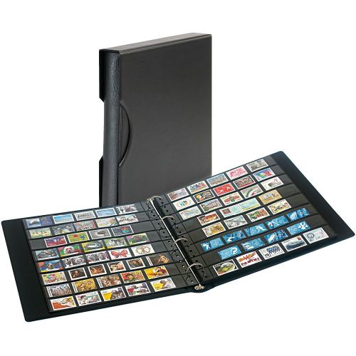 Lindner Briefmarkenalbum mit Kassette schwarz SRSB-814 Neu