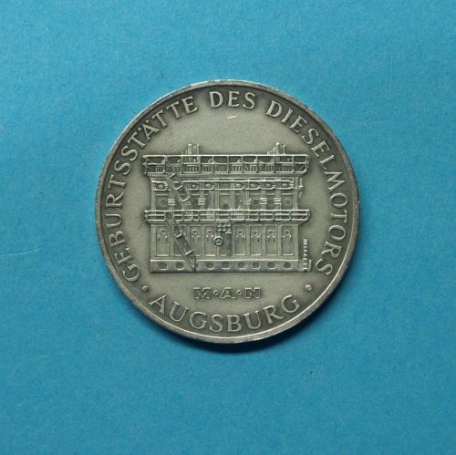 Medaille 1959 MAN Grossdieselmotoren Feinsilber ST