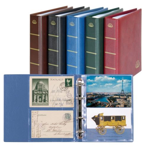 Lindner Postkarten-Album Blau Lotos 5800-B Neu