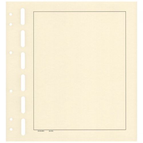 Schaubek Blankoblätter bb500-10 gelblich-weiß mit Rahmen 10 Blatt Neu