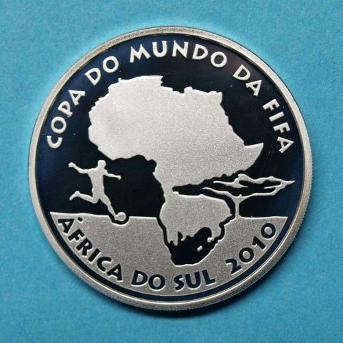 Brasilien 2010 5 Reais Fußball WM Südafrika PP