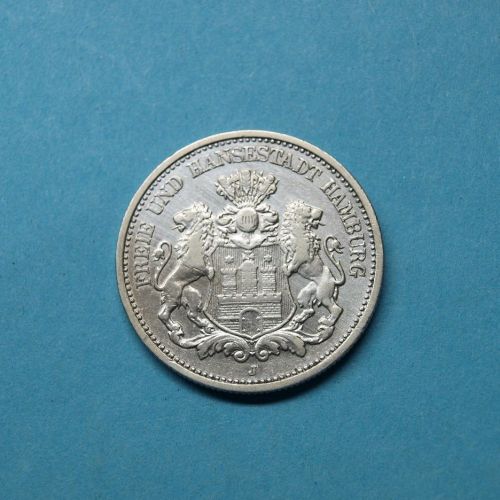 Hamburg 1902 2 Mark Stadtwappen vz-st
