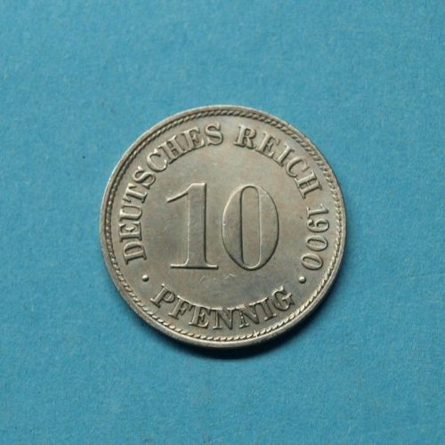Deutsches Reich 1900 D 10 Pfennig großer Adler vz-st
