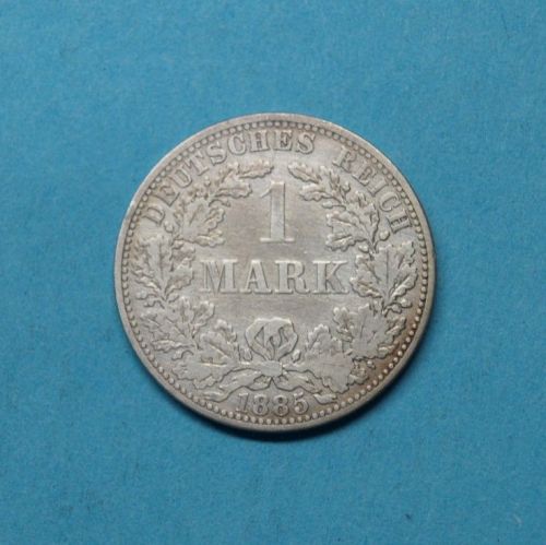 Deutsches Reich 1885 A 1 Mark kleiner Adler Silber