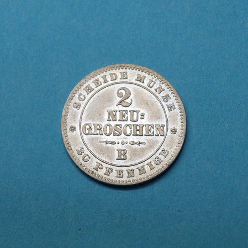 Sachsen 1864 2 Neu Groschen B