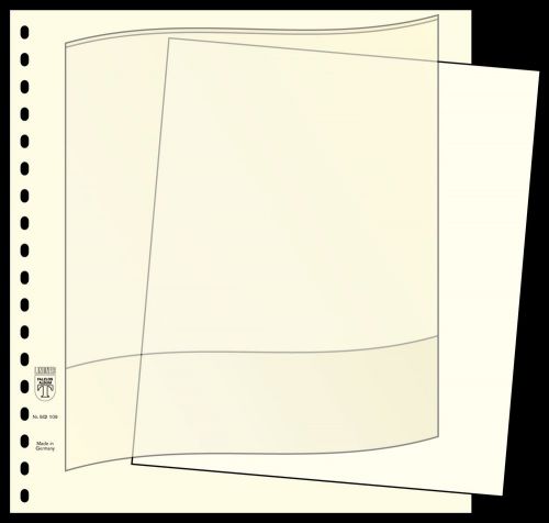 Lindner Beschriftungsblätter Weiß Format: 249 x 215, 802013 (100er Pack) Neu