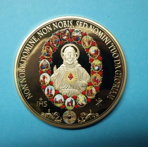 Gigant Medaille 2015 Jesus + Heilige Dreifaltigkeit, CU vergoldet PP