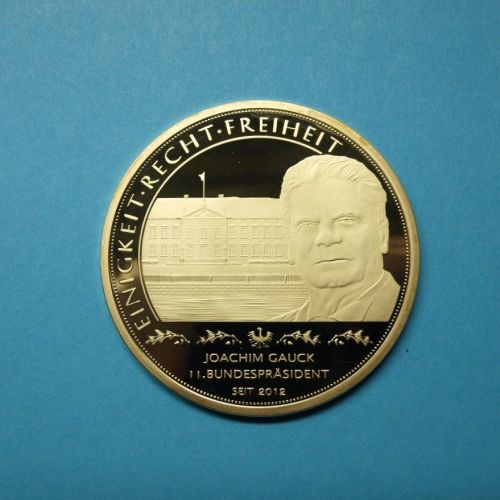 Gigant Medaille 2015 Joachim Gauck, 11. Bundespräsident, vergoldet PP