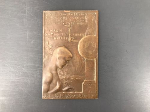 Bronzeplakette "Bildhauervereinigung Wien" 1903