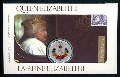 Kanada 2012 Numisbrief 50 Cent Diamond Jubilee Queen Elizabeth II.