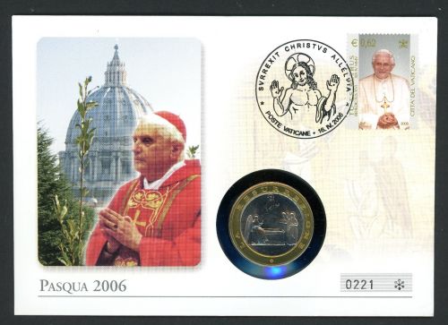 Vatikan 2006 Numisbrief mit Medaille Benedikt XVI. Ostern 2006 ST