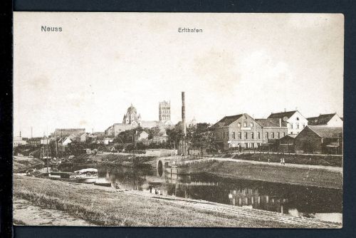 AK Neuss 1921 Erfthafen