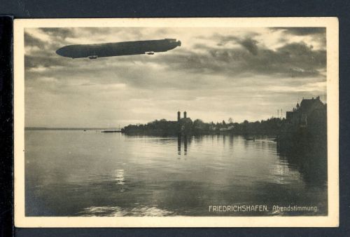 AK Friedrichshafen 1911 Abendstimmung am See mit Zeppelin