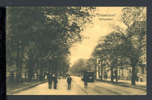 AK Düsseldorf um 1920 Königsallee mit Straßenbahn