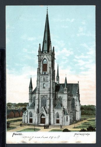 AK Neuss 1908 Marienkirche coloriert