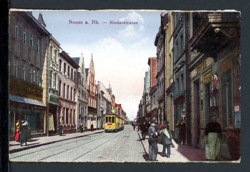 AK Neuss um 1920 Niederstraße, coloriert