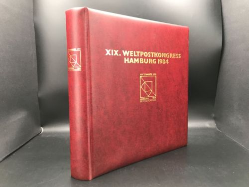 Lindner (XIX. Weltpostkongress Hamburg 1984) Ringbinder Rot 1102y neuwertig