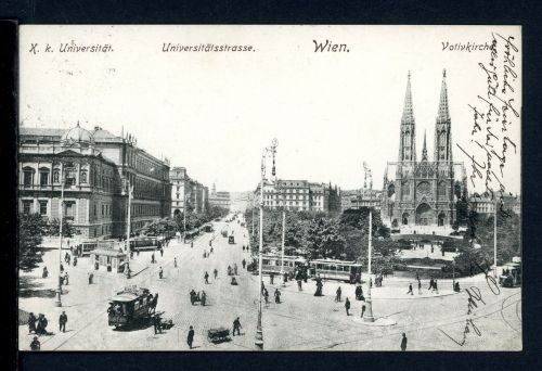 AK Wien 1910 Universität und Votivkirche
