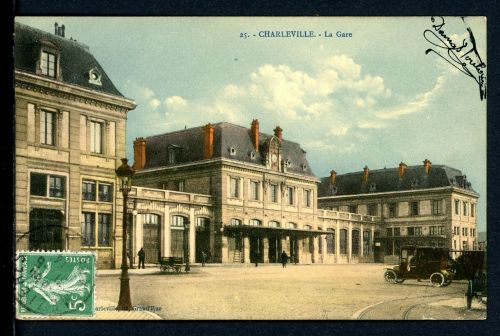 AK Charlesville-Mezieres, Frankreich 1914 Bahnhof