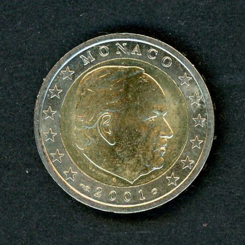 Monaco 2001 2 Euro Kursmünze Fürst Rainier