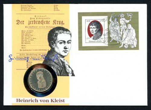 Bund 1977 Numisbrief mit 5 DM Kleist BU