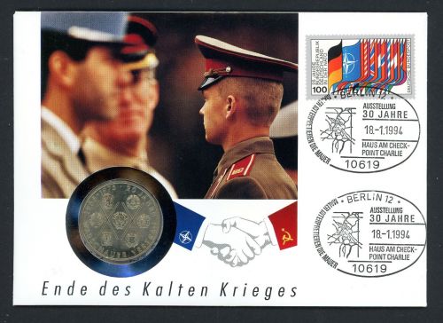 DDR 1994 Numisbrief mit 10 Mark Warschauer Vertrag Worbes 210 BU