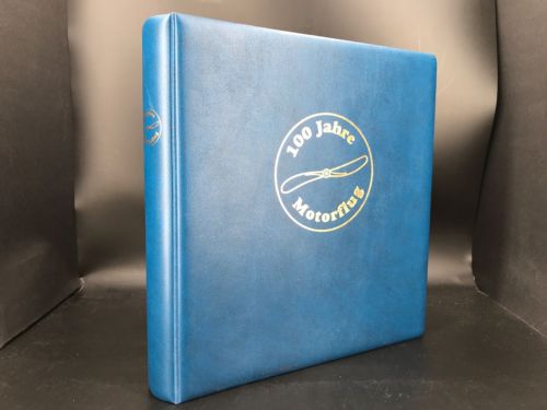 Lindner Ringbinder Blau 1102Y-B (100 Jahre Motorflug) neuwertig