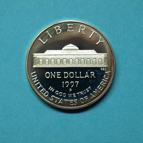 USA 1997 1 Dollar Botanic Garden 900er Silber PP