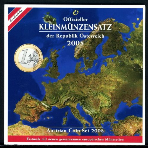 Österreich 2008 Kursmünzensatz/ KMS im Folder, hdgh.