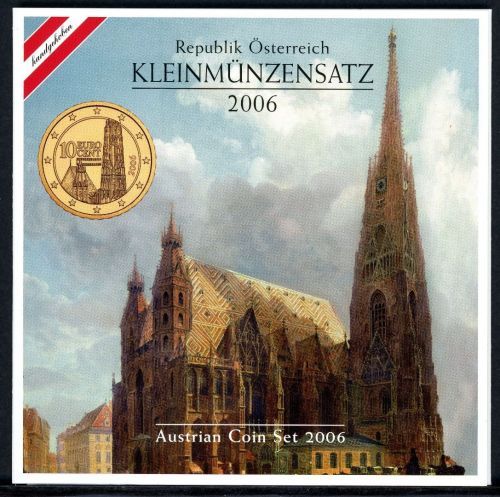 Österreich 2006 Kursmünzensatz/ KMS im Folder "Die Gotik", hdgh.