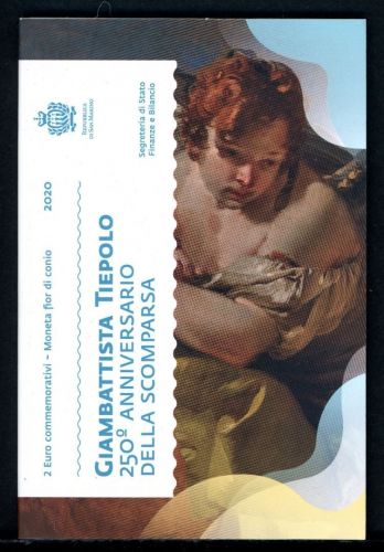 San Marino Coincard 2 Euro 2020 im Folder "Tiepolo" ST
