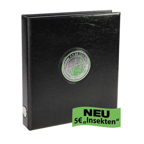Safe Premium Münzalbum 5 €-Serie "Wunderwelt Insekten" mit 3 Blättern 7367 Neu