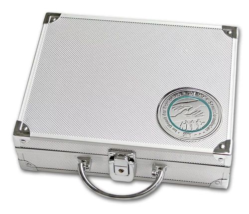 Safe Alu-Münzkoffer für 10 Euro-Münzen "Pflege" in Kapseln (120 St.) Nr. 306 Neu