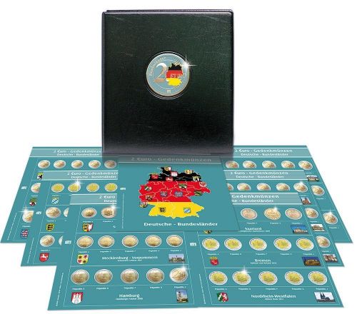 Safe Premium Münzalbum "2 Euro Bundesländer" mit 1 Blatt, Bd. 2 Nr. 7345-B2 Neu